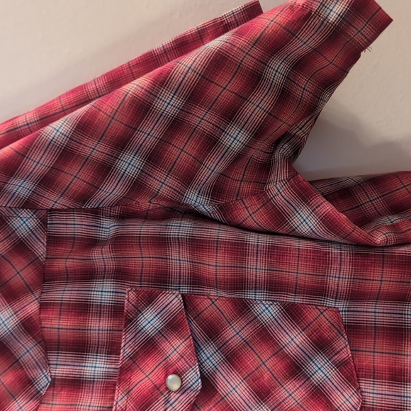 Vintage Men's XL Wrangler Pearl Snap Shirt - Short Sleeve - Picture 5 of 6